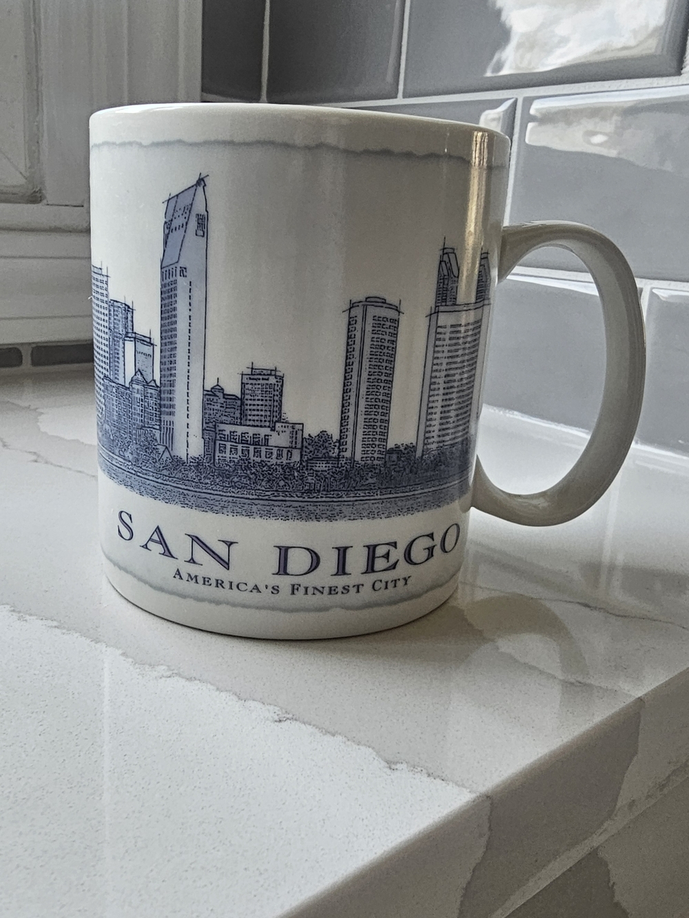 Starbucks San Diego Skyline Mug - Blue and White